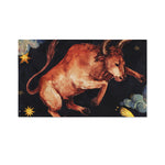 Watercolor Taurus Zodiac Sign Print Polyester Flag