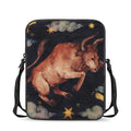 Watercolor Taurus Zodiac Sign Print Rectangular Crossbody Bag