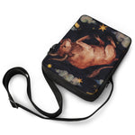 Watercolor Taurus Zodiac Sign Print Rectangular Crossbody Bag
