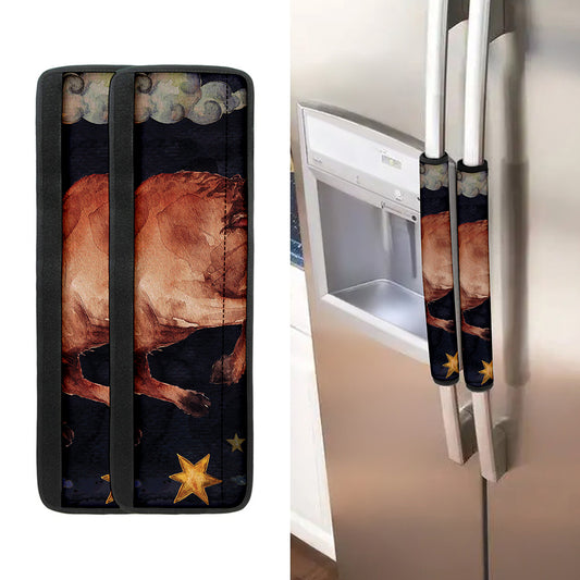 Watercolor Taurus Zodiac Sign Print Refrigerator Handle Covers