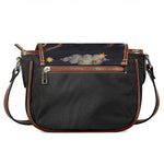 Watercolor Taurus Zodiac Sign Print Saddle Bag