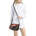Watercolor Taurus Zodiac Sign Print Saddle Bag
