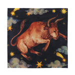 Watercolor Taurus Zodiac Sign Print Silk Bandana