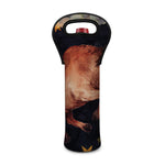 Watercolor Taurus Zodiac Sign Print Single Neoprene Wine Tote