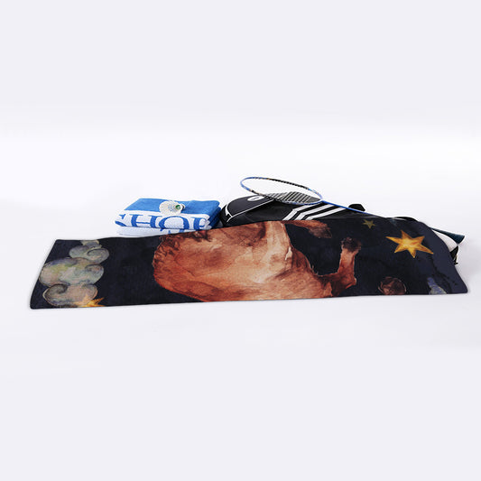 Watercolor Taurus Zodiac Sign Print Sports Towel