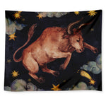Watercolor Taurus Zodiac Sign Print Tapestry