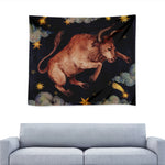 Watercolor Taurus Zodiac Sign Print Tapestry