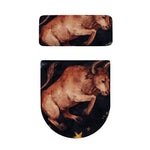 Watercolor Taurus Zodiac Sign Print Toilet Lid And Tank Cover Set