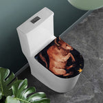 Watercolor Taurus Zodiac Sign Print Toilet Lid Cover