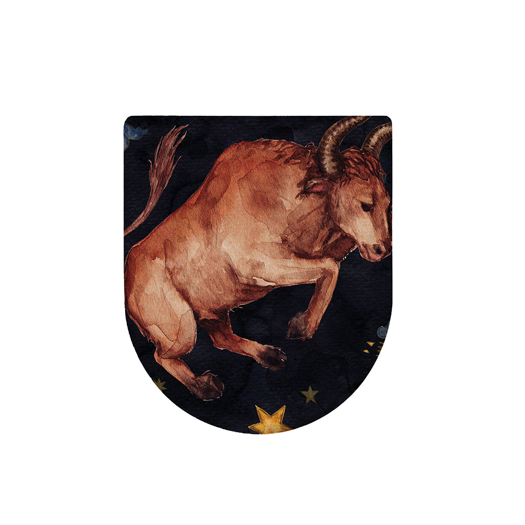 Watercolor Taurus Zodiac Sign Print Toilet Lid Cover