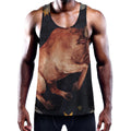 Watercolor Taurus Zodiac Sign Print Men's Workout Tank Top