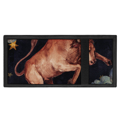Watercolor Taurus Zodiac Sign Print Trifold Wallet