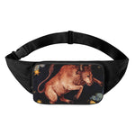 Watercolor Taurus Zodiac Sign Print Waist Bag