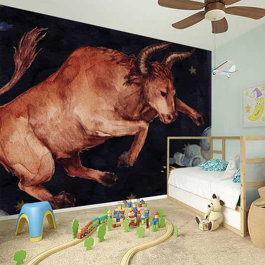 Watercolor Taurus Zodiac Sign Print Wall Sticker