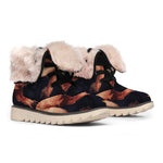 Watercolor Taurus Zodiac Sign Print Winter Boots