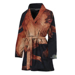 Watercolor Taurus Zodiac Sign Print Women's Bathrobe