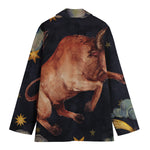 Watercolor Taurus Zodiac Sign Print Women's Blazer