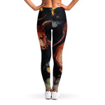 Watercolor Taurus Zodiac Sign Print Women's Leggings