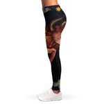 Watercolor Taurus Zodiac Sign Print Women's Leggings