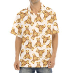 Watercolor Teddy Bear Pattern Print Aloha Shirt
