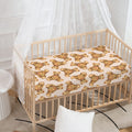 Watercolor Teddy Bear Pattern Print Baby Crib Sheet
