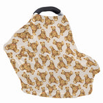 Watercolor Teddy Bear Pattern Print Baby Seat Cover