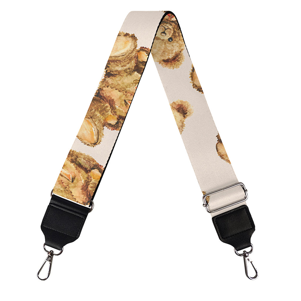 Watercolor Teddy Bear Pattern Print Bag Strap