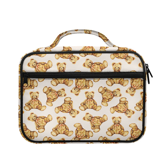 Watercolor Teddy Bear Pattern Print Briefcase Bible Bag