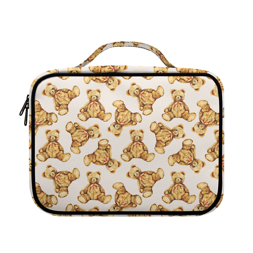 Watercolor Teddy Bear Pattern Print Briefcase Bible Bag