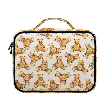 Watercolor Teddy Bear Pattern Print Briefcase Bible Bag