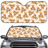 Watercolor Teddy Bear Pattern Print Car Windshield Sun Shade