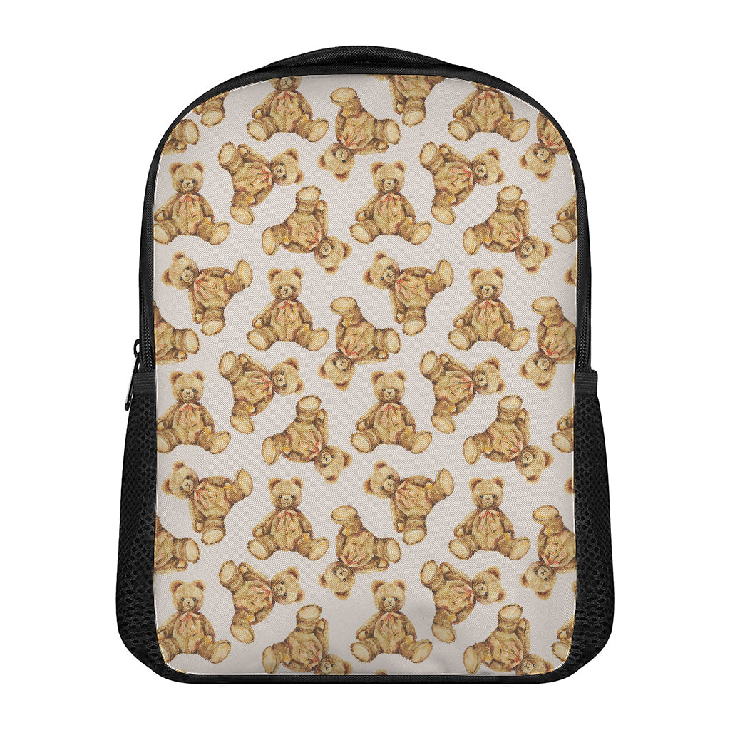 Watercolor Teddy Bear Pattern Print Casual Backpack
