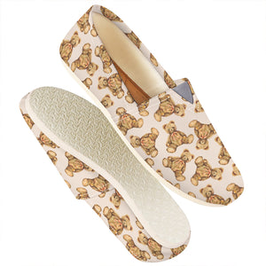 Watercolor Teddy Bear Pattern Print Casual Shoes