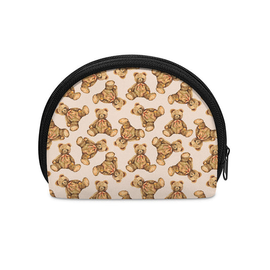 Watercolor Teddy Bear Pattern Print Coin Purse