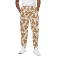 Watercolor Teddy Bear Pattern Print Cotton Sweatpants