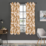 Watercolor Teddy Bear Pattern Print Curtain
