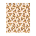 Watercolor Teddy Bear Pattern Print Curtain