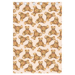 Watercolor Teddy Bear Pattern Print Curtain
