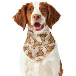 Watercolor Teddy Bear Pattern Print Dog Bandana
