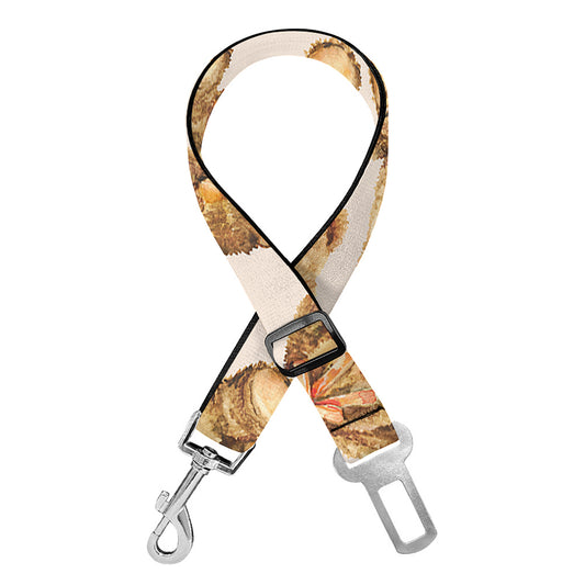 Watercolor Teddy Bear Pattern Print Dog Seat Belt