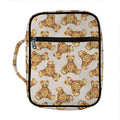 Watercolor Teddy Bear Pattern Print Front Pocket Bible Bag