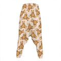 Watercolor Teddy Bear Pattern Print Hammer Pants