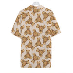 Watercolor Teddy Bear Pattern Print Hawaiian Shirt