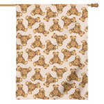Watercolor Teddy Bear Pattern Print House Flag