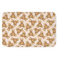 Watercolor Teddy Bear Pattern Print Indoor Door Mat