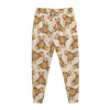 Watercolor Teddy Bear Pattern Print Jogger Pants