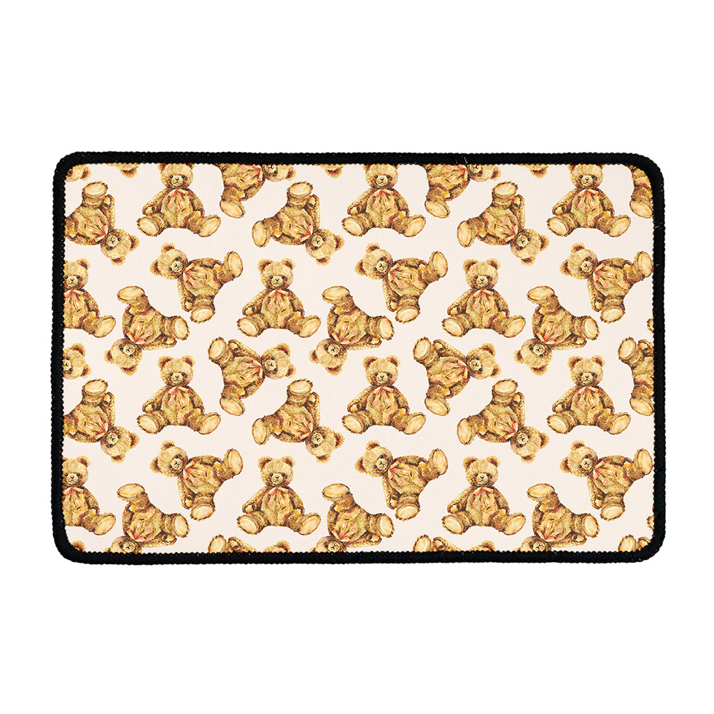Watercolor Teddy Bear Pattern Print Kitchen Mat