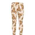 Watercolor Teddy Bear Pattern Print Men's Leggings