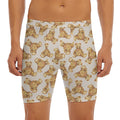 Watercolor Teddy Bear Pattern Print Men's Long Boxer Briefs