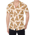 Watercolor Teddy Bear Pattern Print Men's Shirt